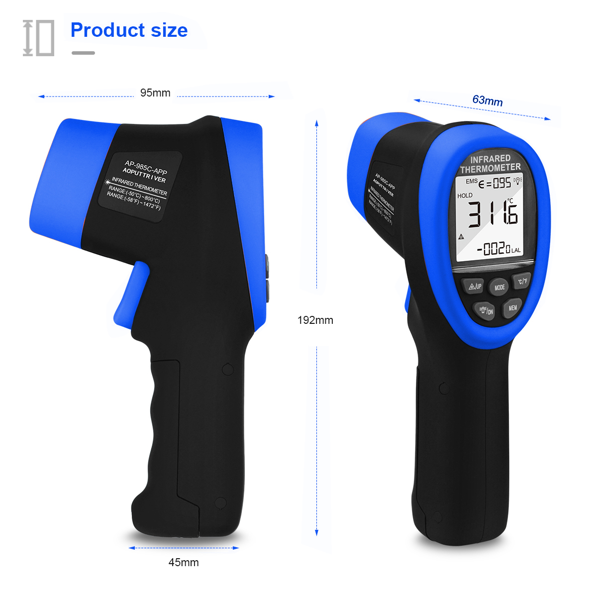 Thermomètre infrarouge HoldPea - Industrial Laser Temperature Sensor avis et prix
